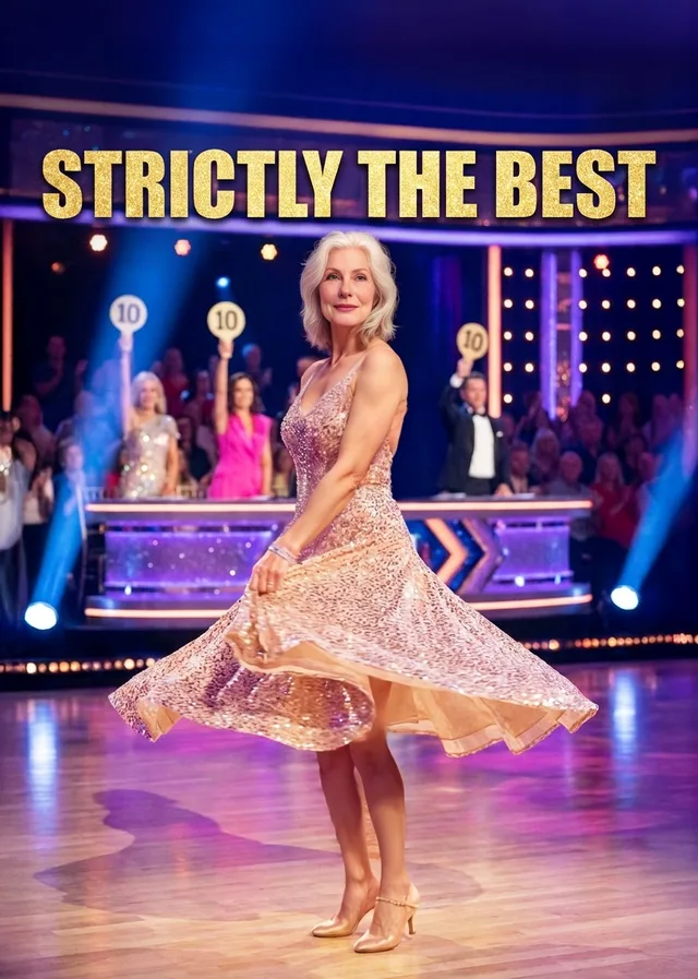 A woman starring in a Strictly the Best ballroom design