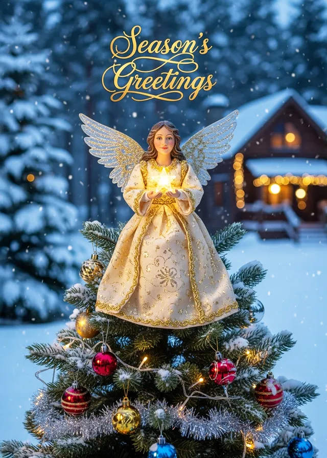 Festive Tree Angel Face Swap