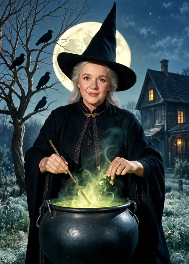 Midnight Cauldron Witch