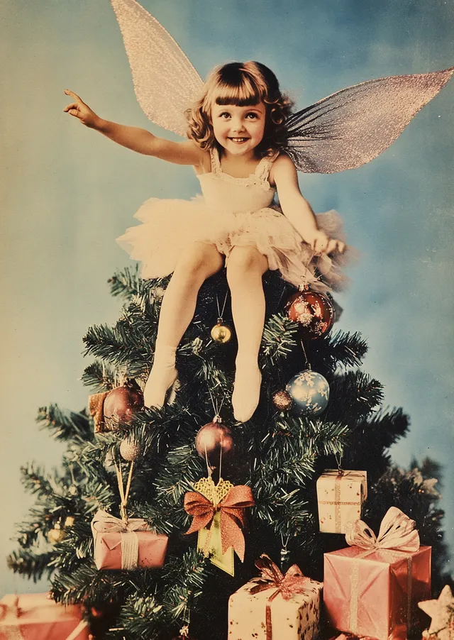 Vintage Christmas Tree Fairy