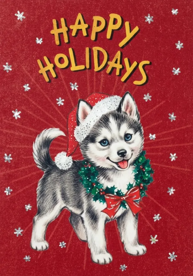 Festive Pet in Santa Hat