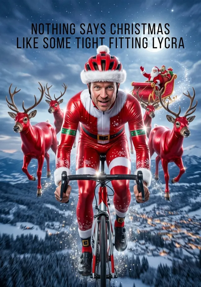 Christmas Lycra Cycling Legend