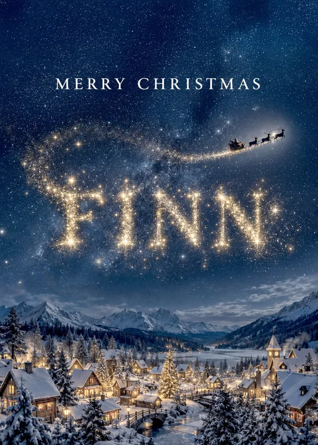 Starlit Christmas Sleigh Trail