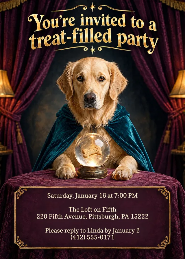 Treat Fortune Teller invitation