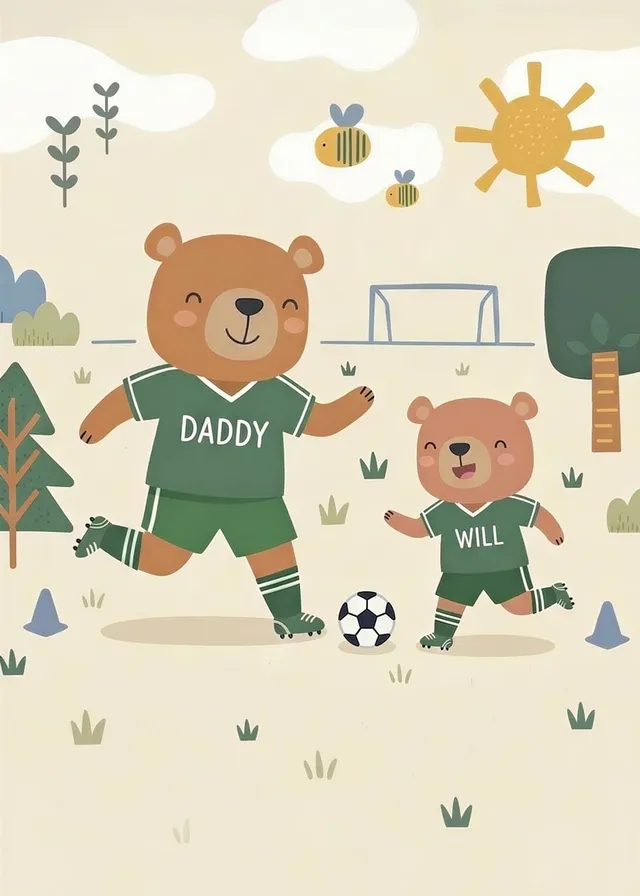 Daddy Bear Football Match