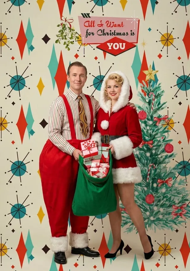 Retro Christmas Sweethearts