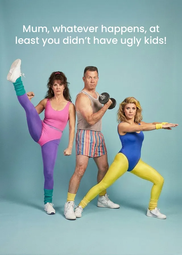 Retro aerobics trio