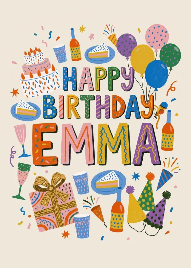 Bright Birthday Name Party