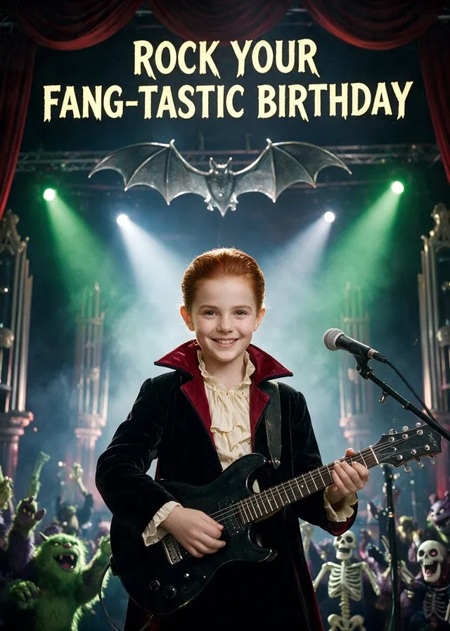 Fang-Tastic Vampire Rock Star