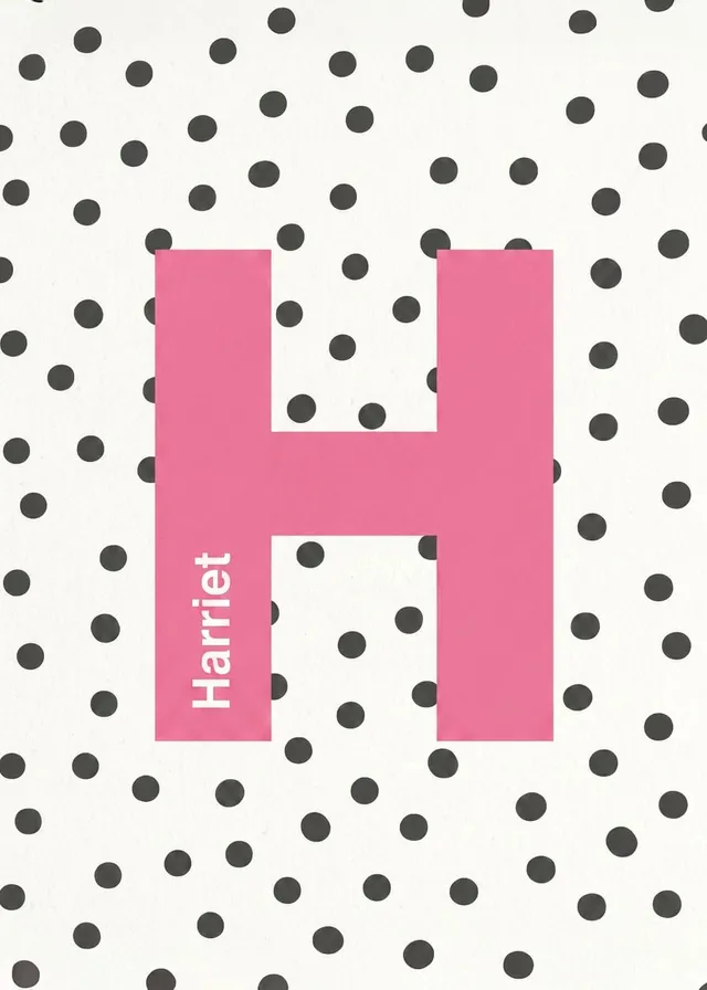 Pink Polka Dot Initial