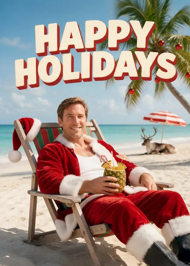 Santa Takes a Beach Break