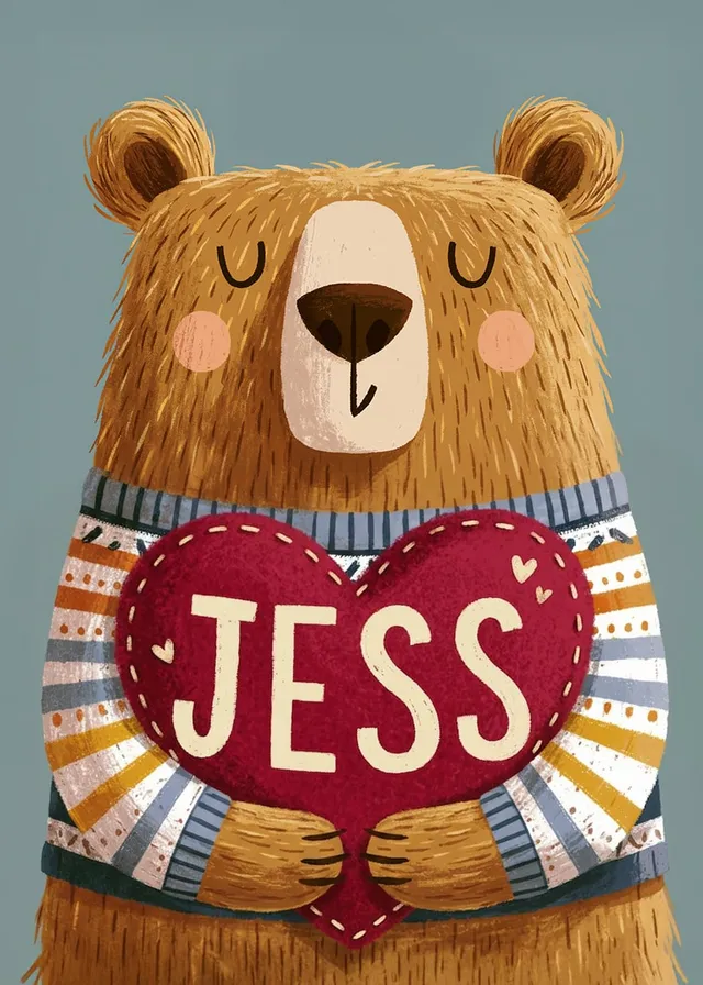 Cosy Bear Name Jumper