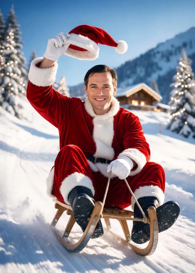 Santa's Snowy Sledge Ride