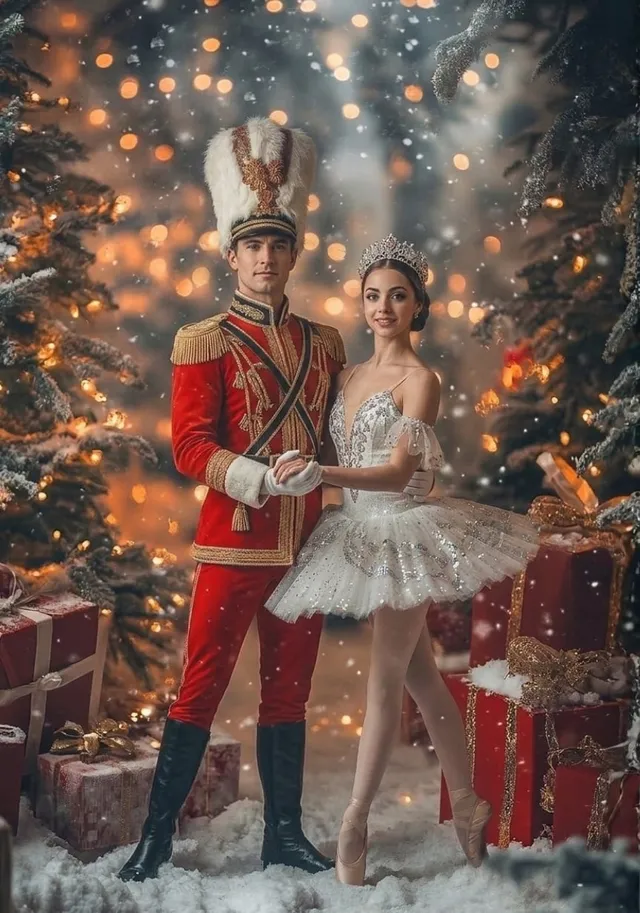 Enchanted Christmas Ballet Couple