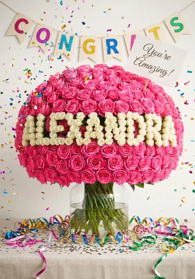 Rose Bouquet Congrats
