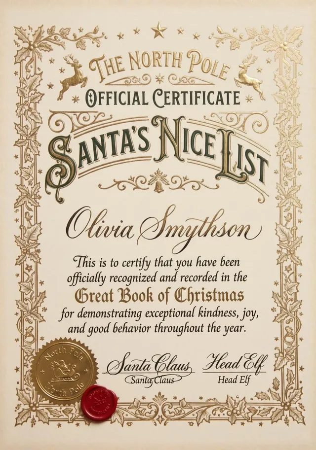 Santa's Official Nice List