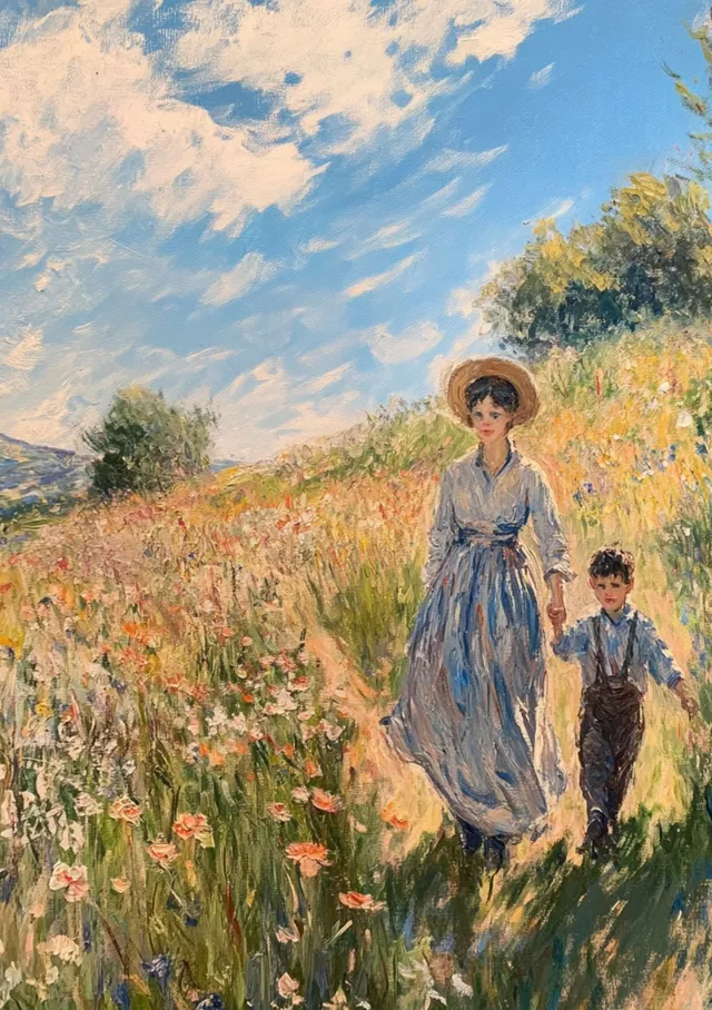 Sunlit Wildflower Walk