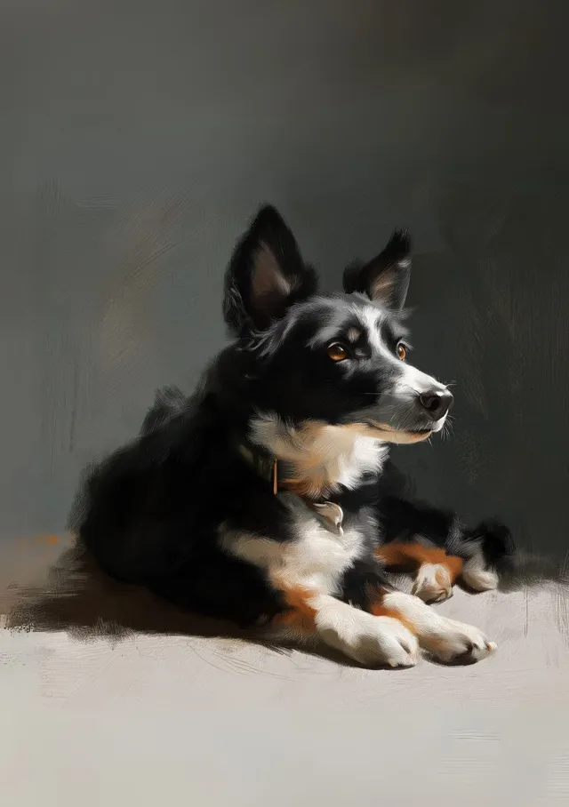 Timeless Painted Pet Portrait