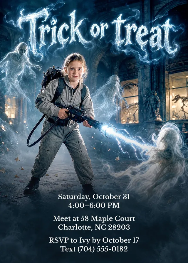 Paranormal Hunter In Training invitation