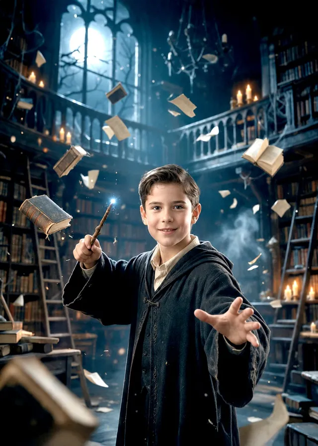 Moonlit Library Spellcaster