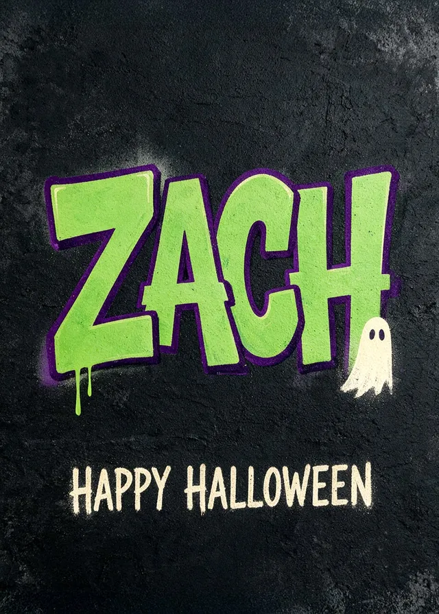 Spooky Graffiti Halloween Name