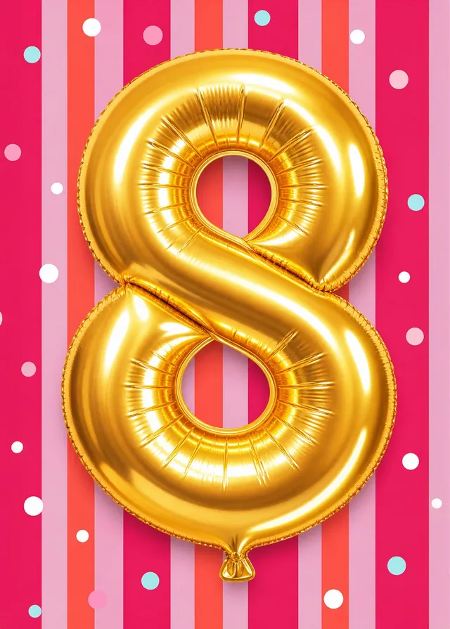 Golden Number Balloon Celebration