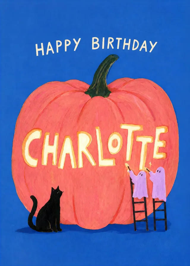 Giant Birthday Pumpkin Name