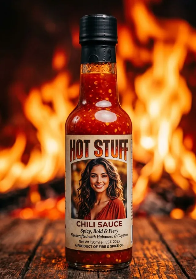 Hot Stuff Sauce Label