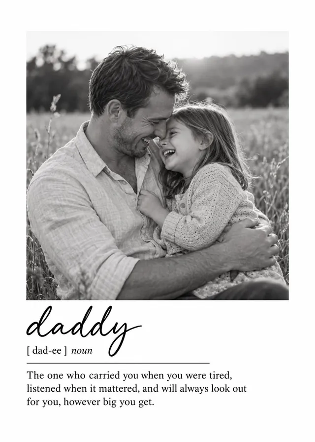 Monochrome Father's Day Tribute