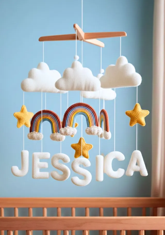 Personalized rainbow mobile