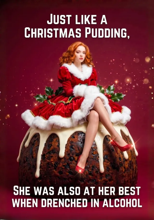 Christmas Pudding Party Queen