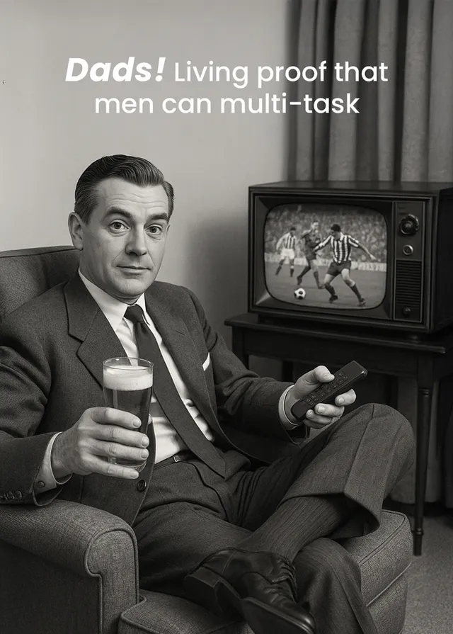 Dads Multitasking
