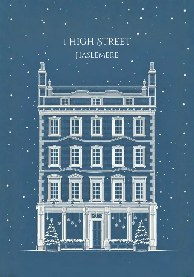 Snowy Blue Christmas Elevation
