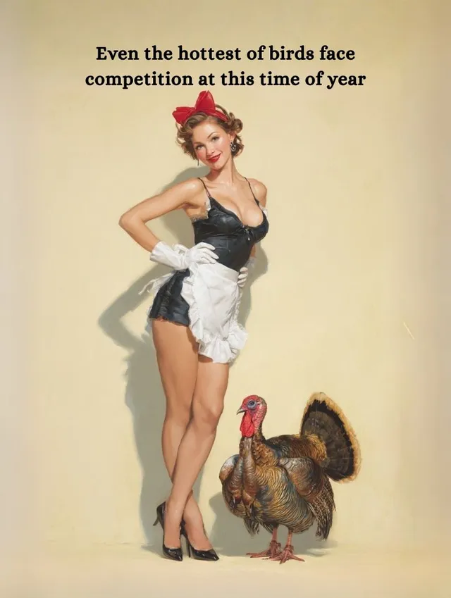 Cheeky Turkey Rival Pin-Up