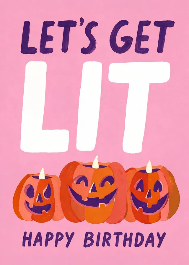 Let's Get Lit Birthday Pumpkins