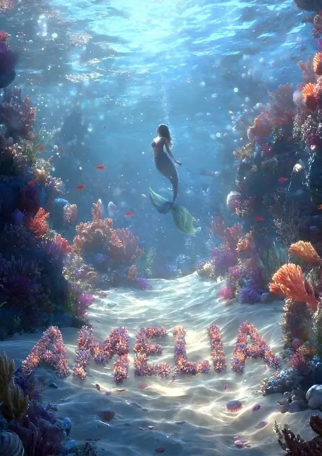 Shimmering Mermaid Reef Scene