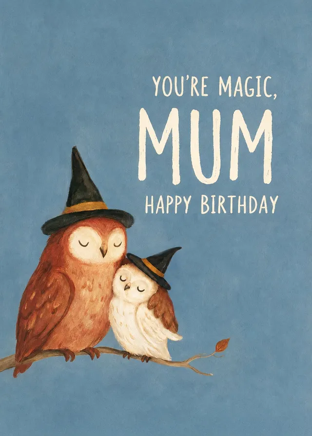 Magic Mum Birthday Owls