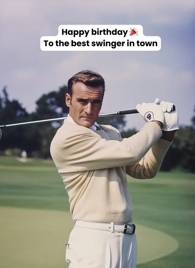 Best Swinger In Town Golf Birthday