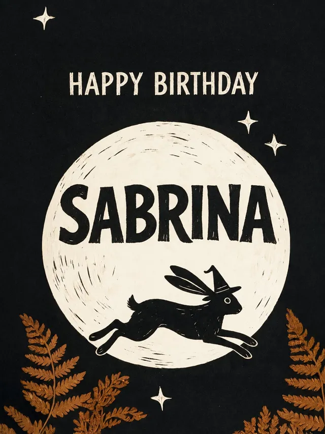 Witch Rabbit Under The Moon Birthday