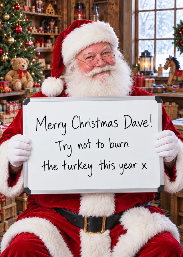 Santa's Cheeky Christmas Message