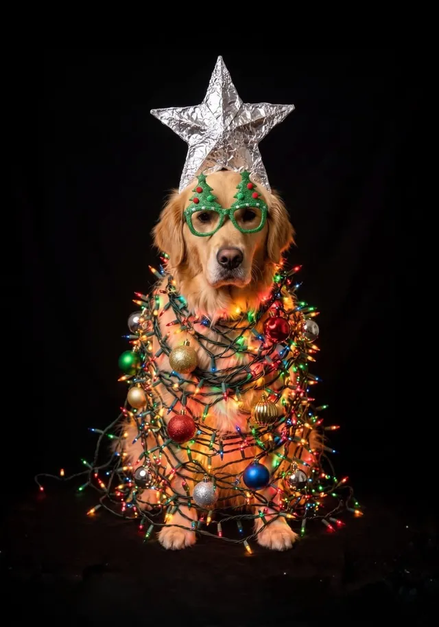 Tangled Lights Christmas Star