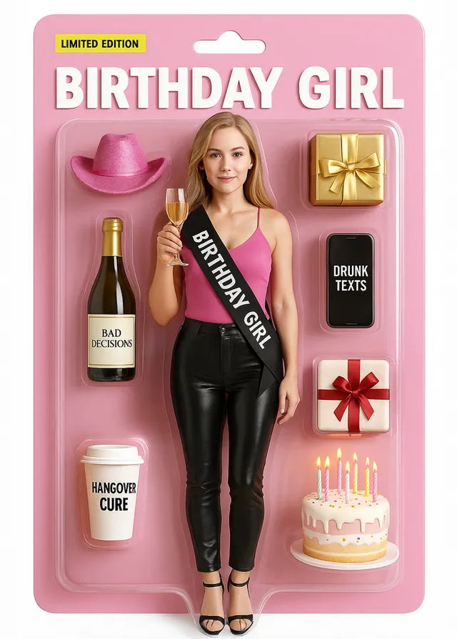 Action Figure Birthday Girl