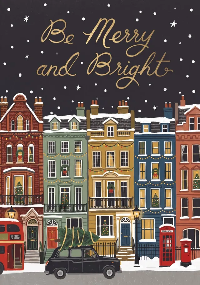 Christmas Folk Art House Portrait