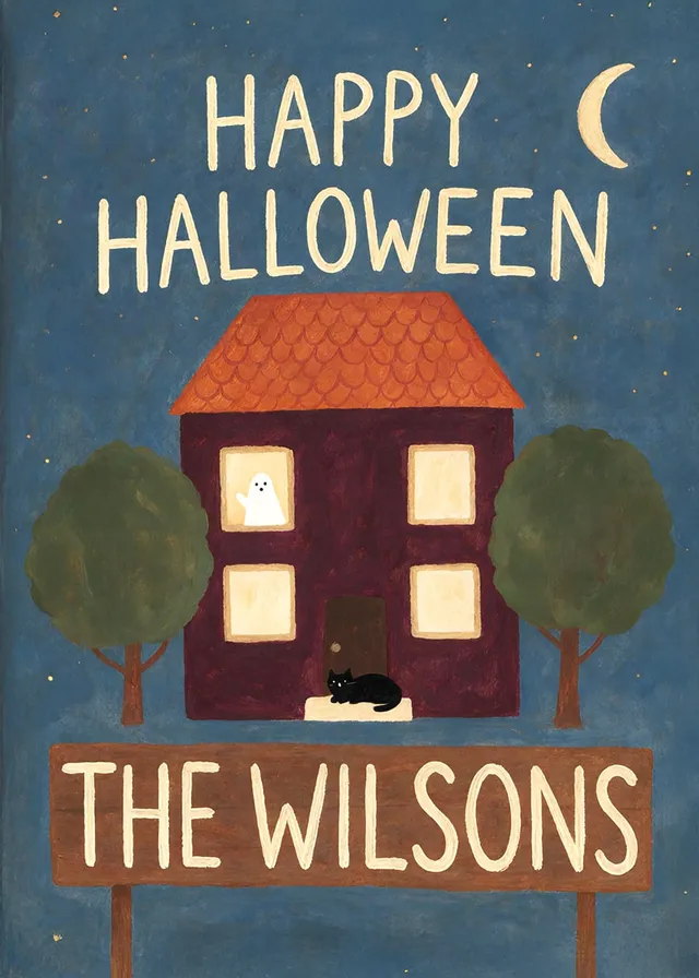 Moonlit Haunted House Halloween