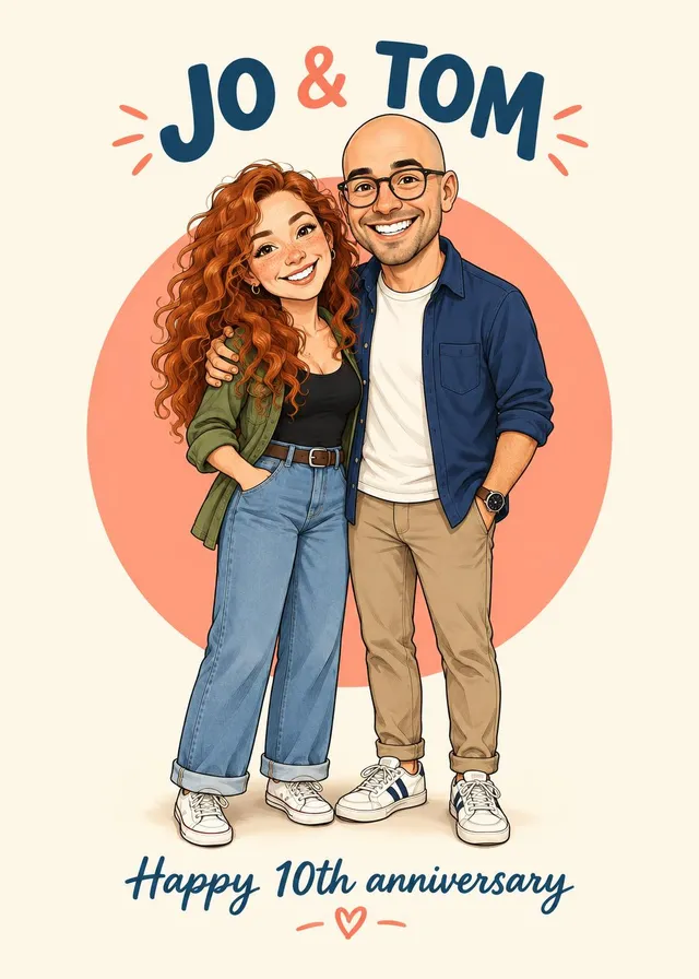 Cartoon Couple Portrait