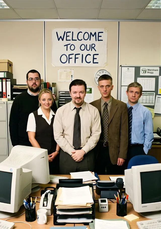 Cringe Office Team Photo