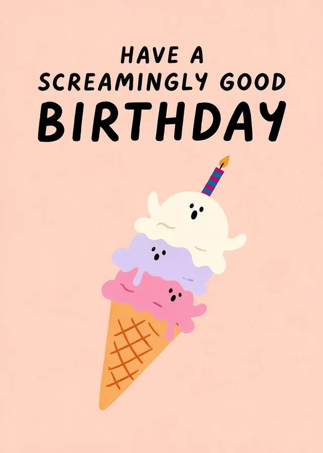 Screamingly Good Ghost Birthday