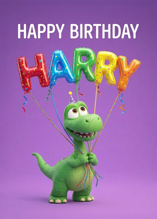 Custom Dino Birthday Balloons