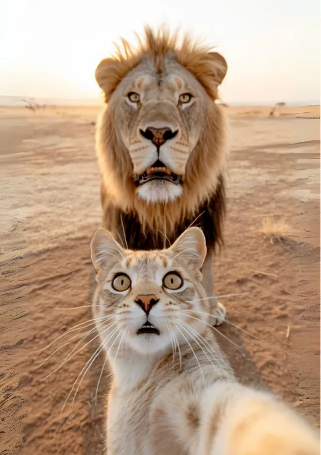 Your Pet's Lion Selfie
