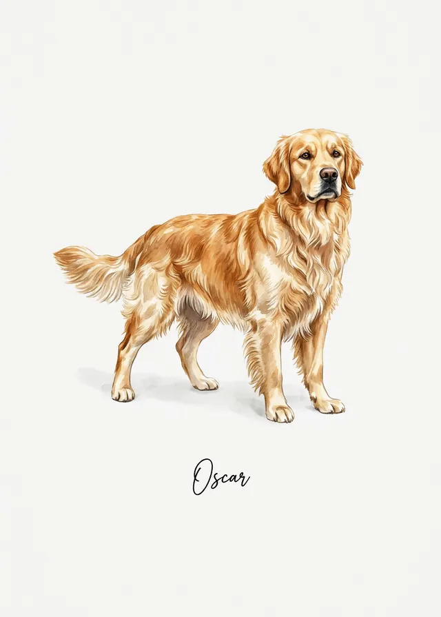 Classic Watercolour Pet Portrait
